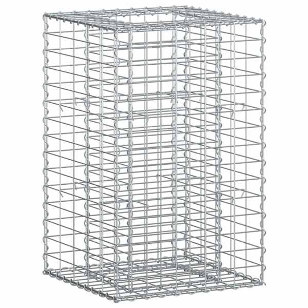 vidaXL Gabioni t&otilde;stetud voodi 50 x 50 x 80 cm Tsingitud teras H&otilde;bedane