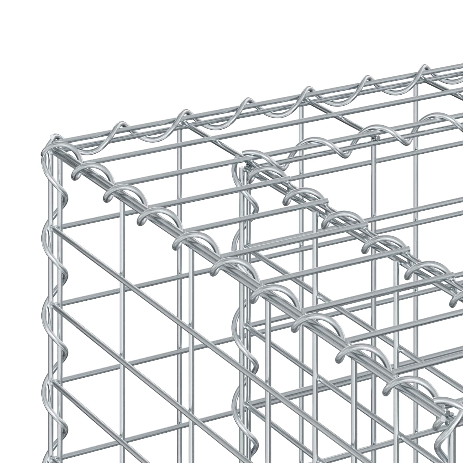 Gabionska dvignjena postelja srebrna 130 x 50 x 80 cm - slika 9