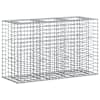 vidaXL Gabioni t&otilde;stetud voodi 130 x 50 x 80 cm Tsingitud teras