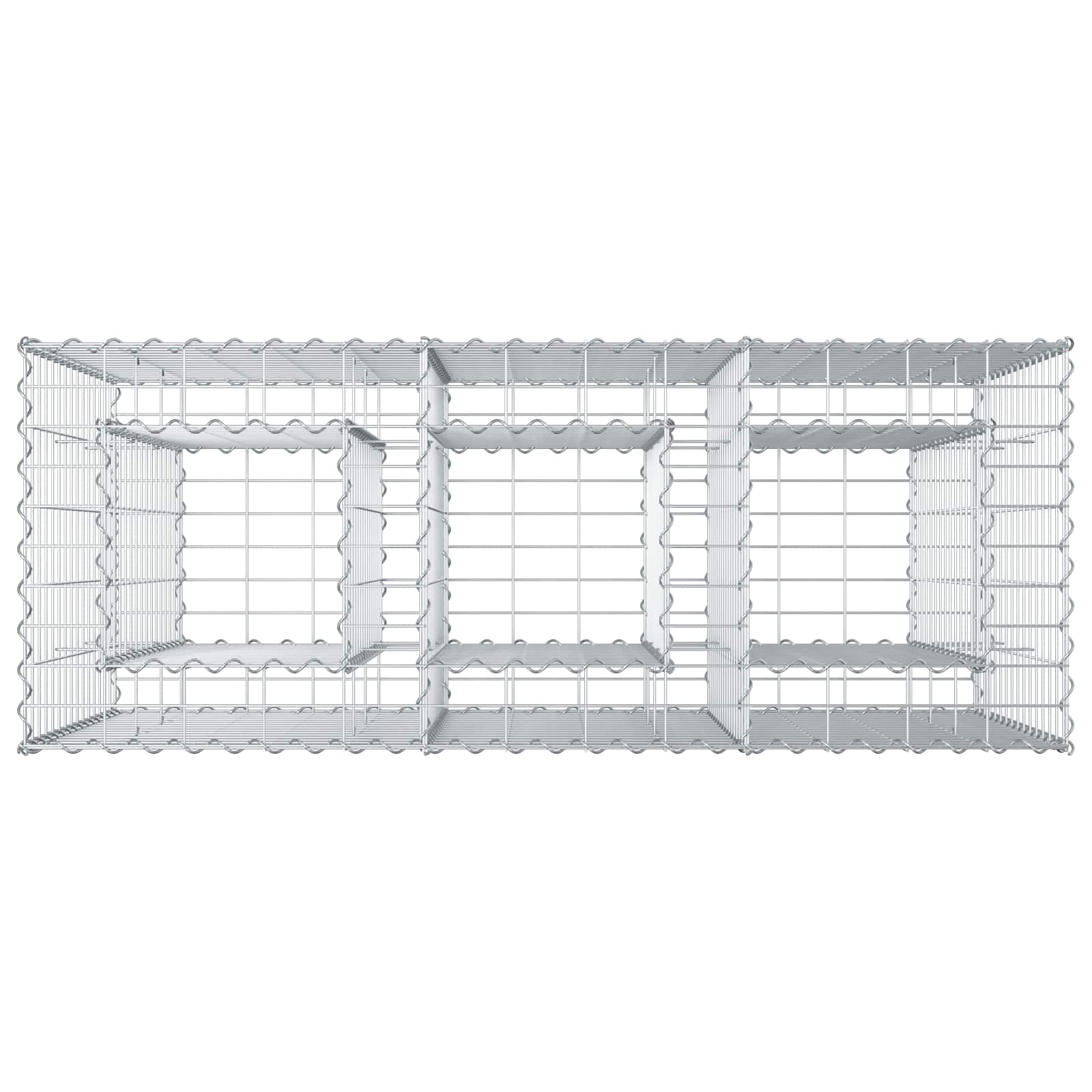 Gabionska dvignjena postelja srebrna 130 x 50 x 80 cm - slika 8