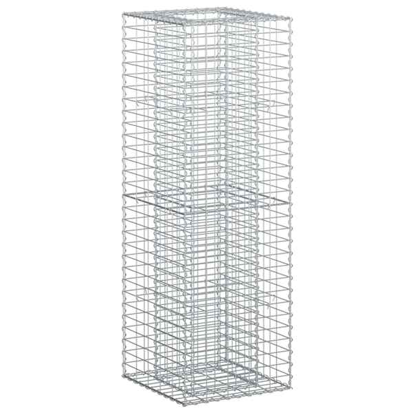 vidaXL Gabioni t&otilde;stetud voodi 50 x 50 x 150 cm Tsingitud teras