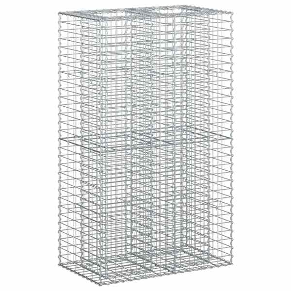 vidaXL Gabioni t&otilde;stetud voodi 90 x 50 x 150 cm Tsingitud teras