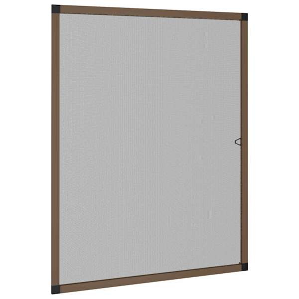 vidaXL Putukav&otilde;rk akendele Pruun 120 x 140 cm Alumiinium ja klaaskiud