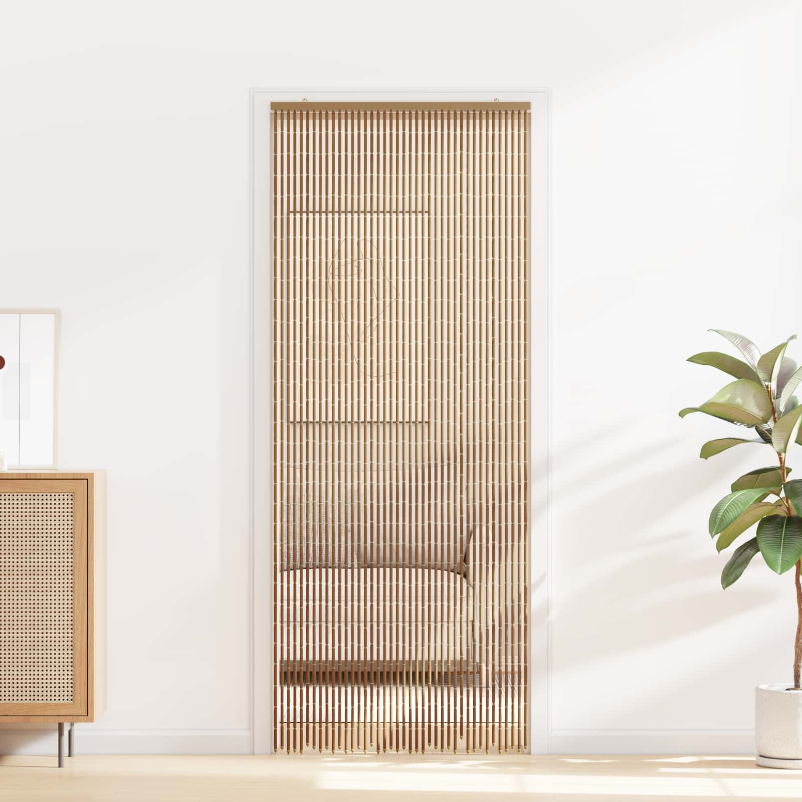 vidaXL Cortină pentru ușa de insecte multicolor 90 x 200 cm Bambus