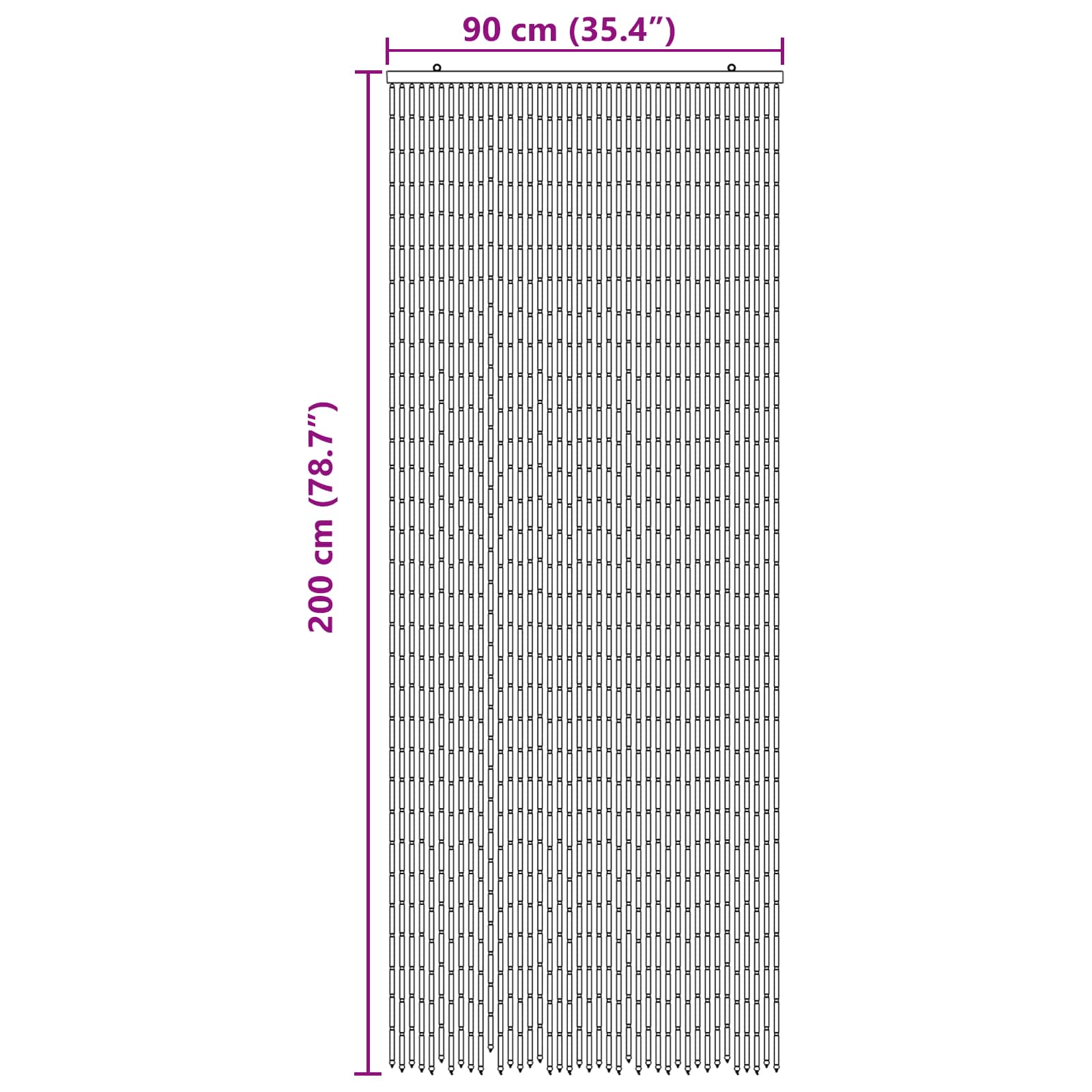 Insect Deurgordijn Meerkleurig 90 x 200 cm Bamboe image 6