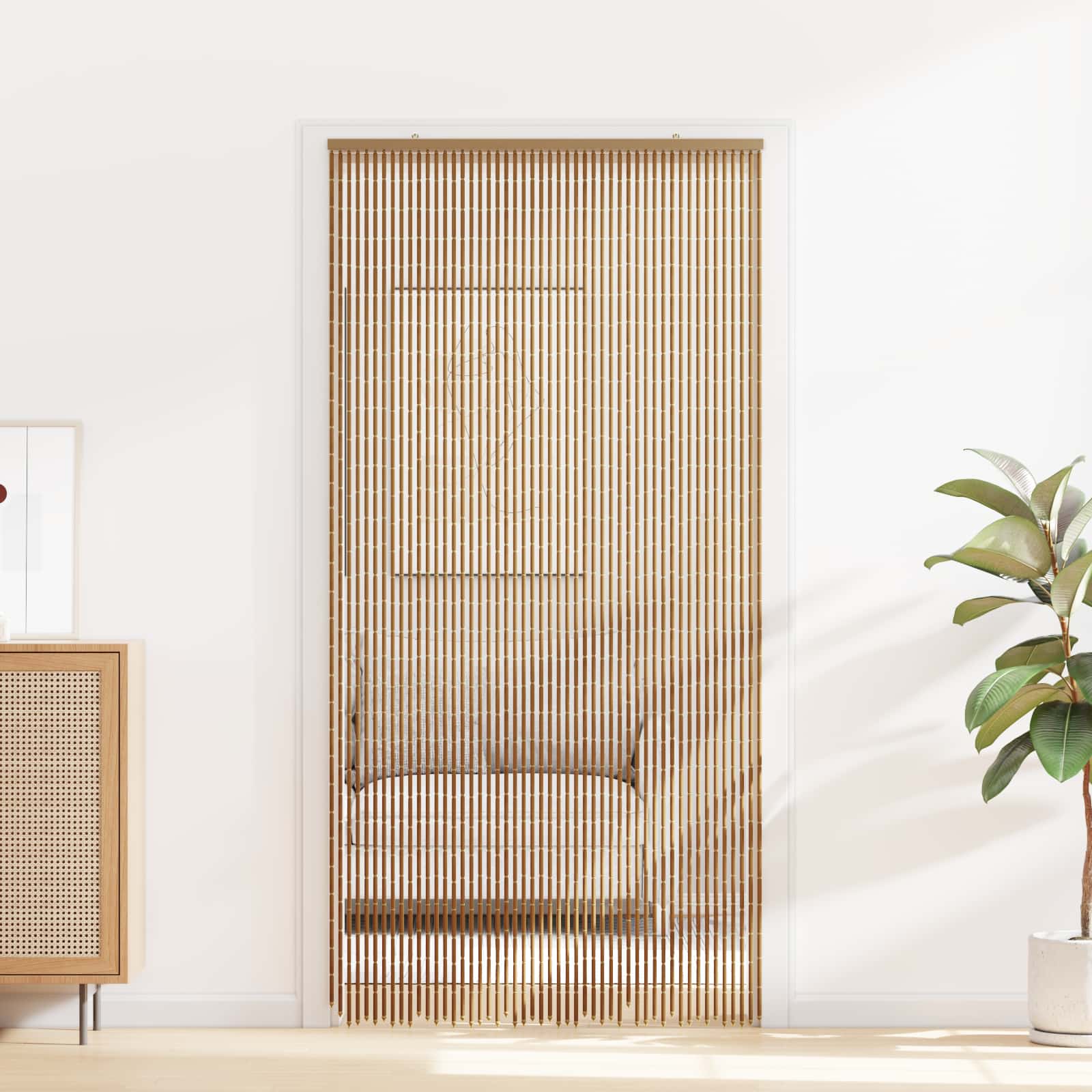 vidaXL Cortină pentru ușa de insecte multicolor 100 x 200 cm Bambus