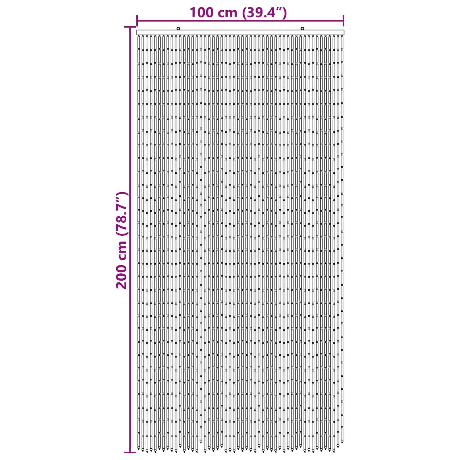 Insect Deurgordijn Meerkleurig 100 x 200 cm Bamboe image 6
