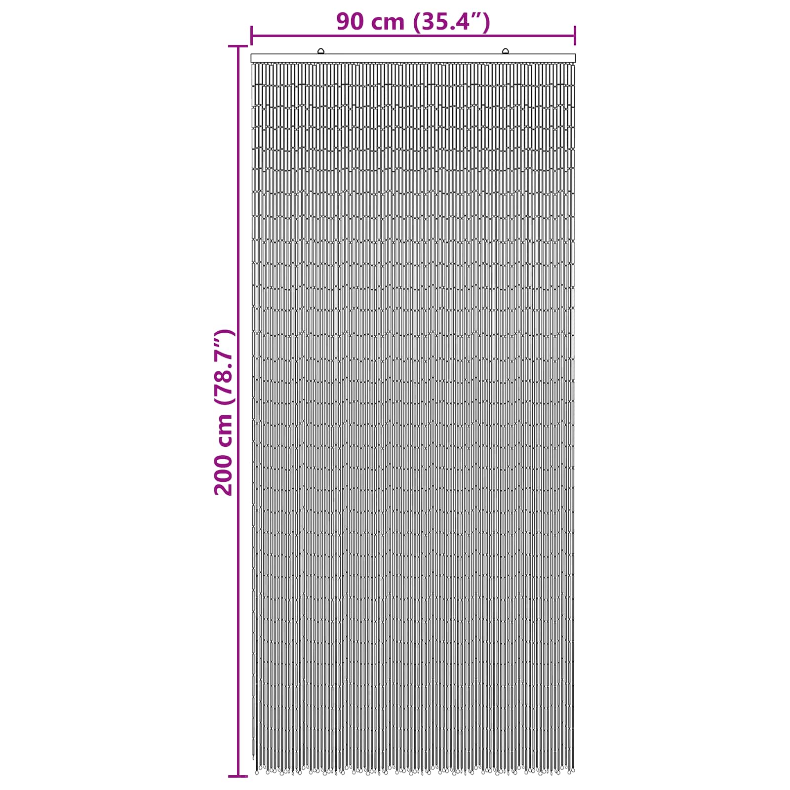 Insect Deurgordijn Meerkleurig 200 x 100 cm Bamboe image 5