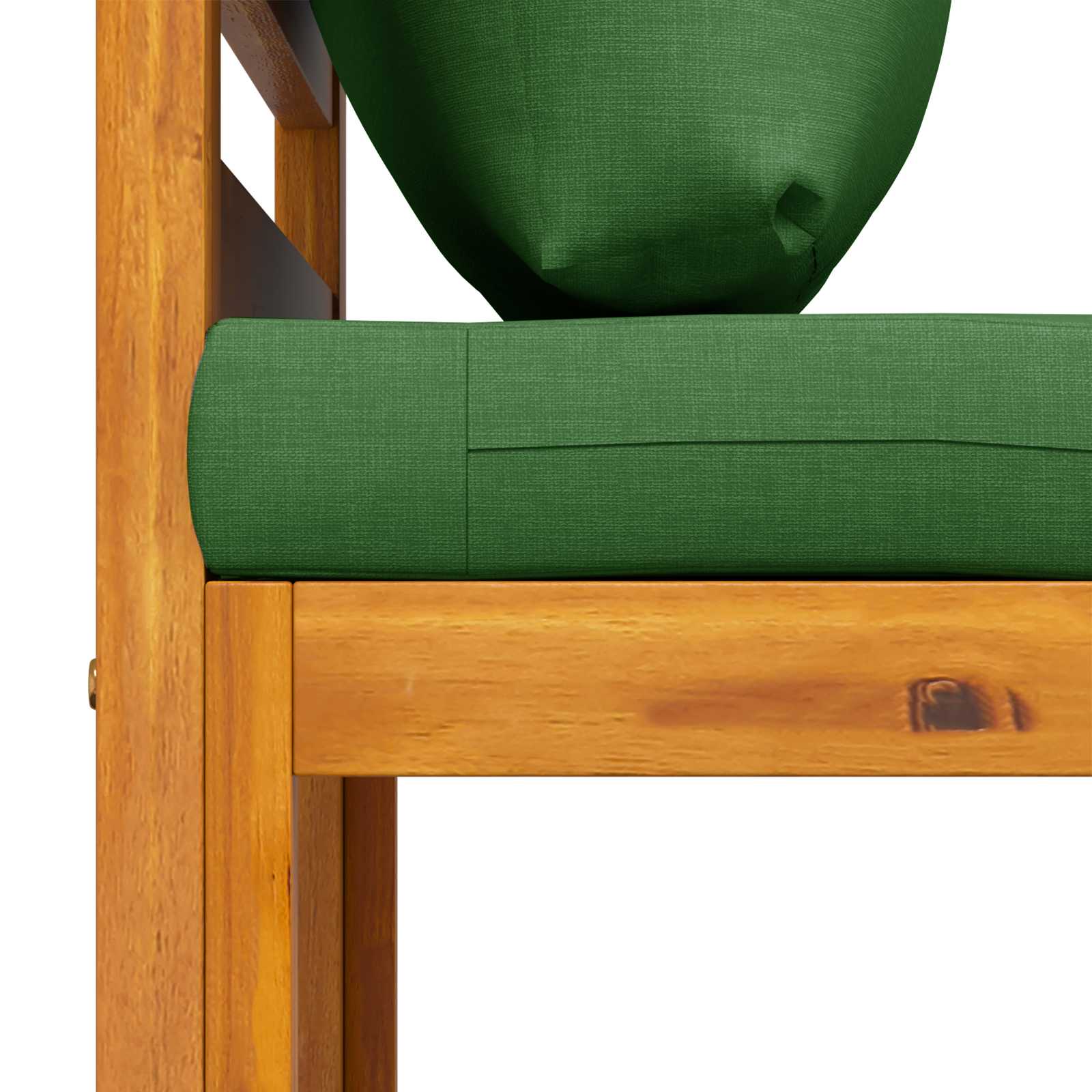 Hoekbank met kussens 100 % polyester Massief Acacia Naturel image 4