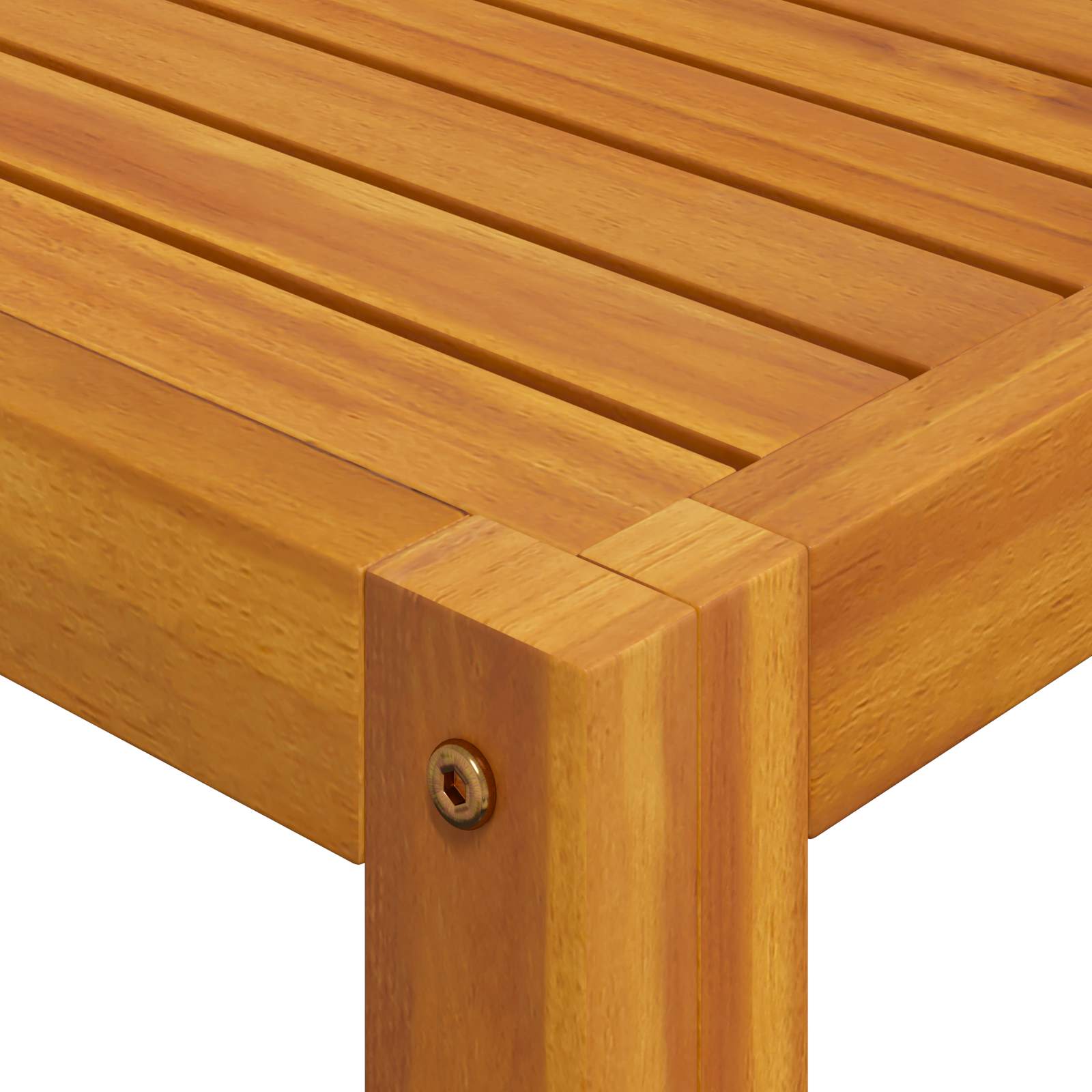 Hoekbank met kussens 100 % polyester Massief Acacia Naturel image 5