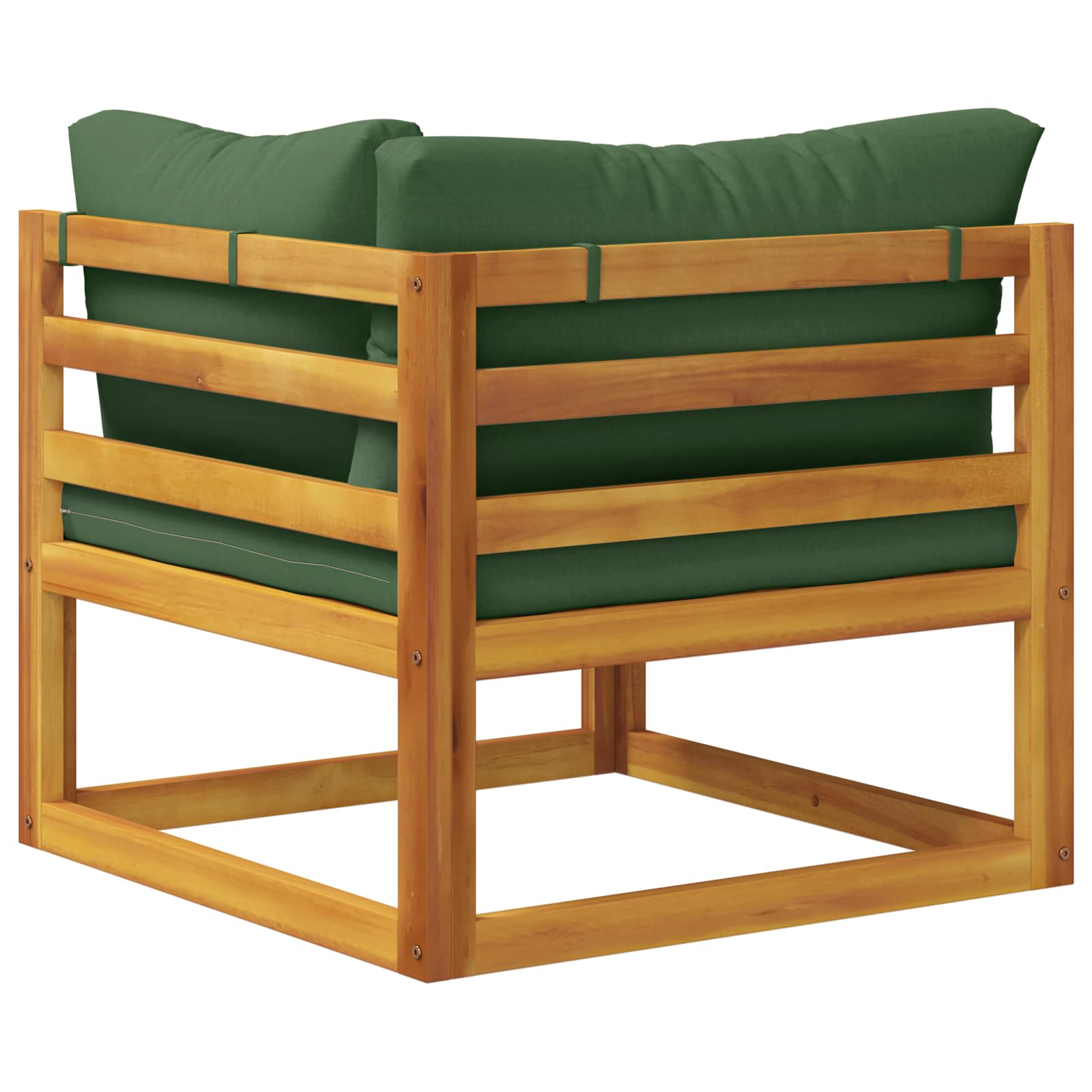 Hoekbank met kussens 100 % polyester Massief Acacia Naturel image 4