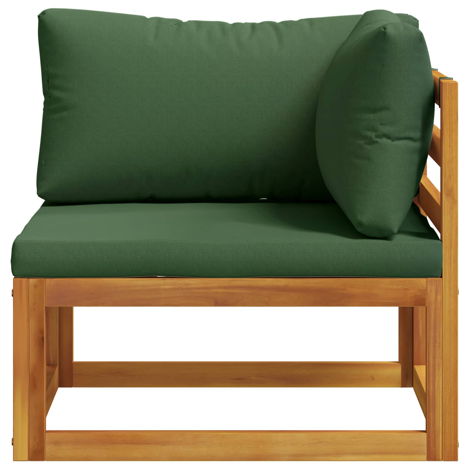 Hoekbank met kussens 100 % polyester Massief Acacia Naturel image 2