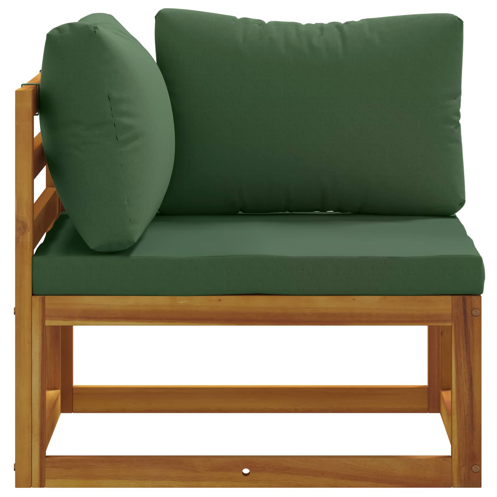 Hoekbank met kussens 100 % polyester Massief Acacia Naturel image 3