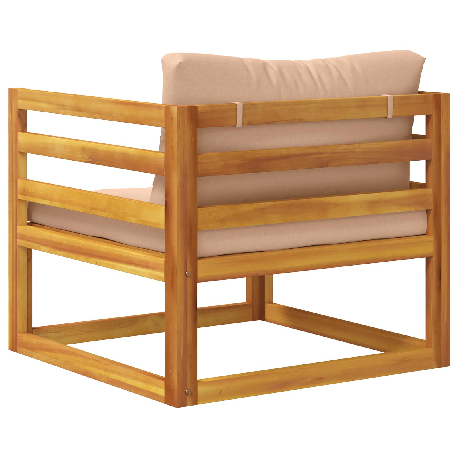 Modulaire fauteuil met kussens 100 % polyester Massief Acacia image 4