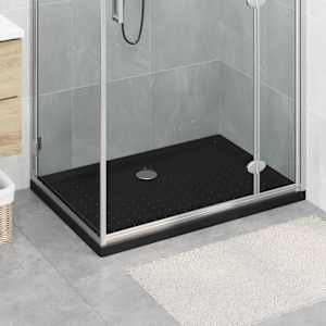 Sprchový základní tác s tečkami 100 x 70 x 4 cm ABS Černá - obrázek 1