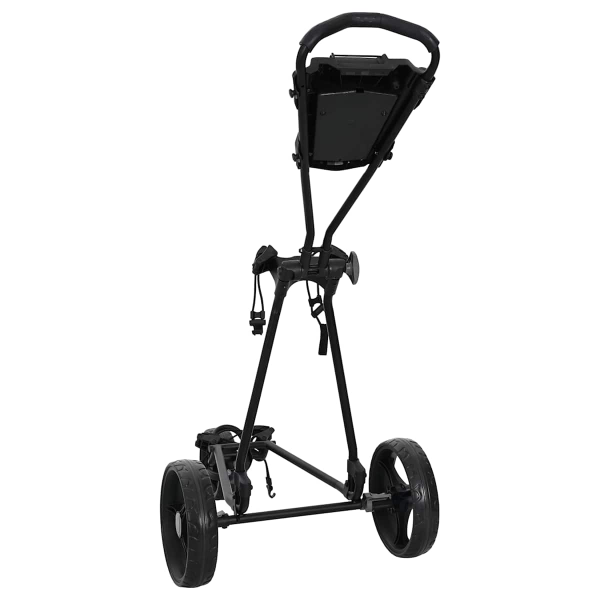 Golf Trolley Sort Jern Sammenklappelig - Billede 5