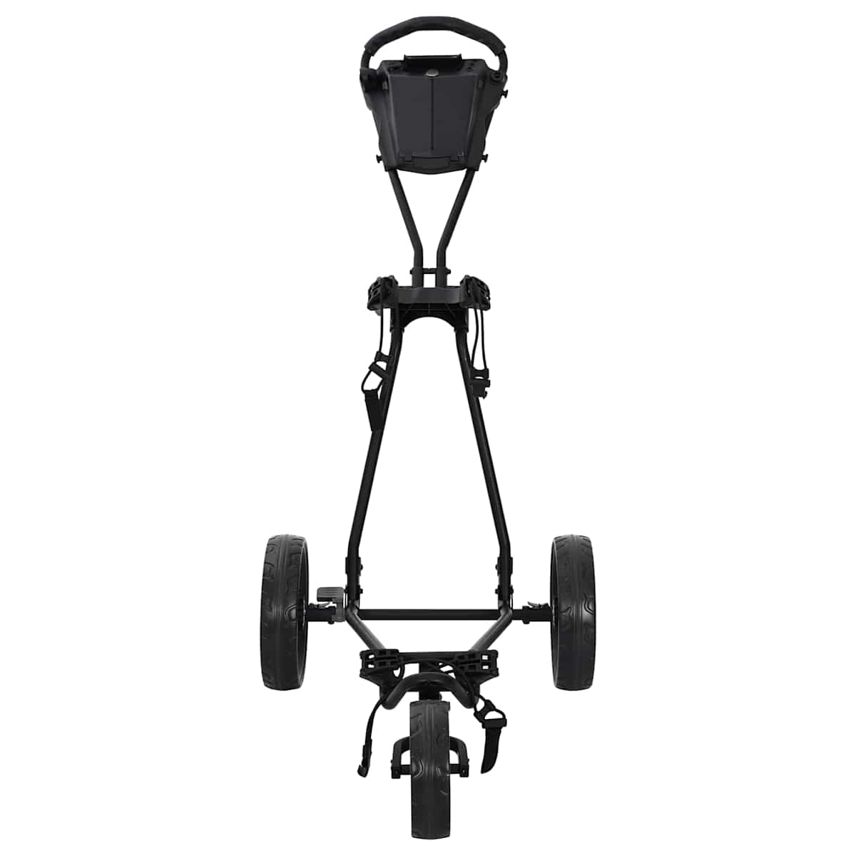 Golf Trolley Sort Jern Sammenklappelig - Billede 3