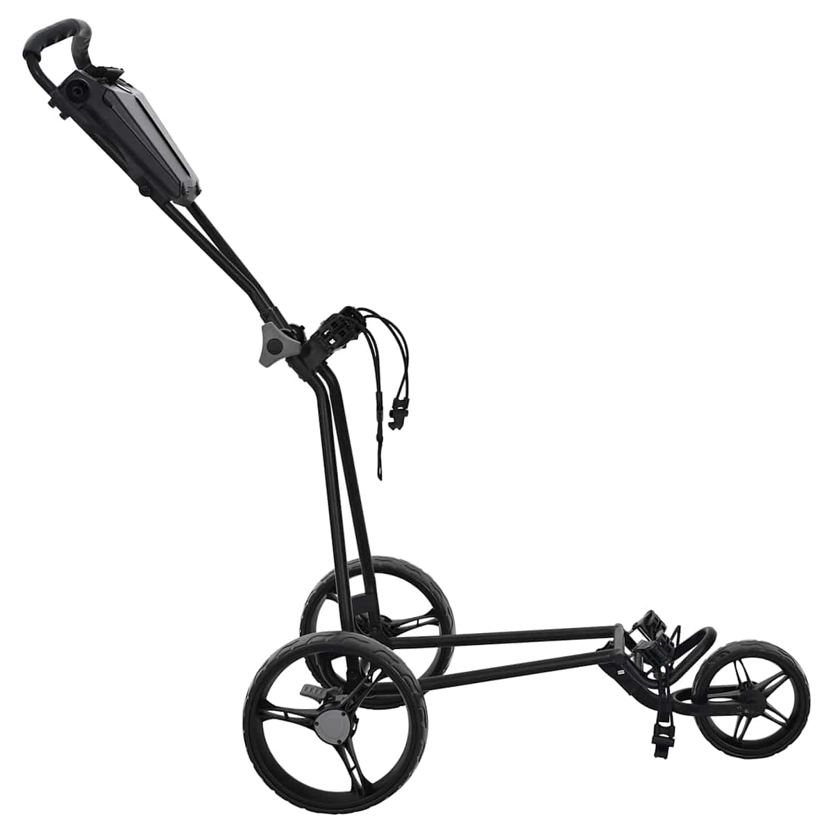 Golf Trolley Sort Jern Sammenklappelig - Billede 4