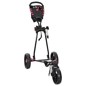 vidaXL Golfik&auml;ru Must Raud Kokkupandav