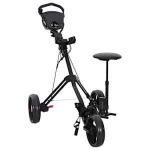 vidaXL Golfik&auml;ru koos istmega Must 95 x 69 x 114 cm Raud