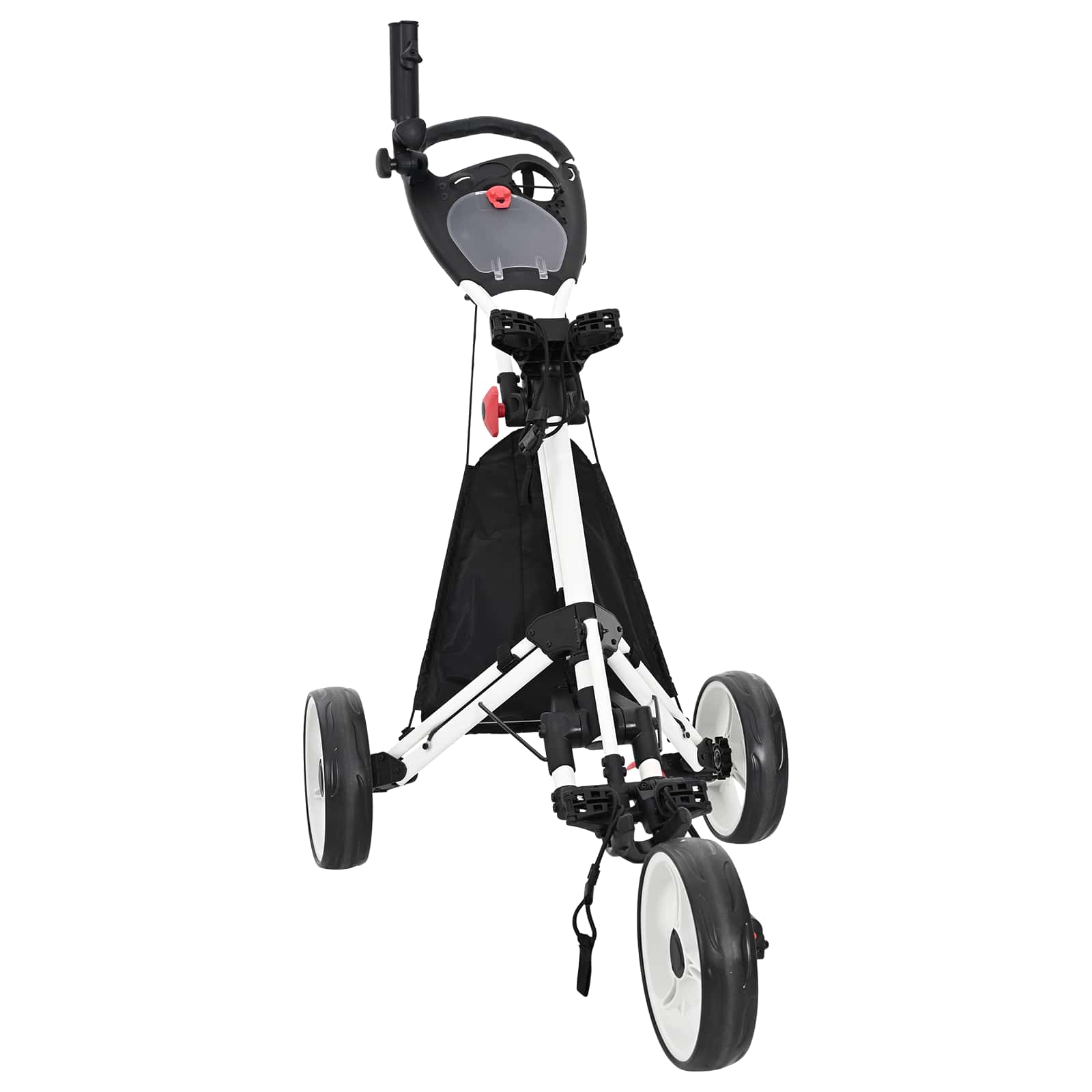 vidaXL Golf-Dolly Schwarz und Weiß 100 x 69 x 114 cm Aluminium