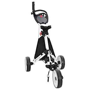 vidaXL Golfik&auml;ru Must ja Valge Alumiinium Kokkupandav