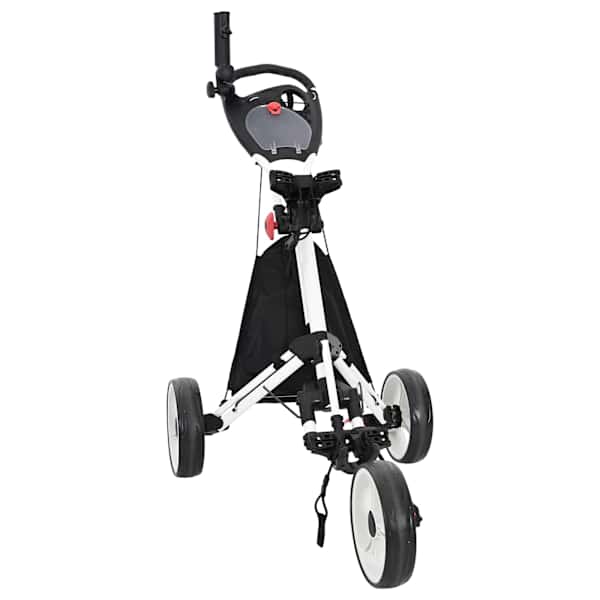 vidaXL Golfik&auml;ru Must ja Valge Alumiinium Kokkupandav
