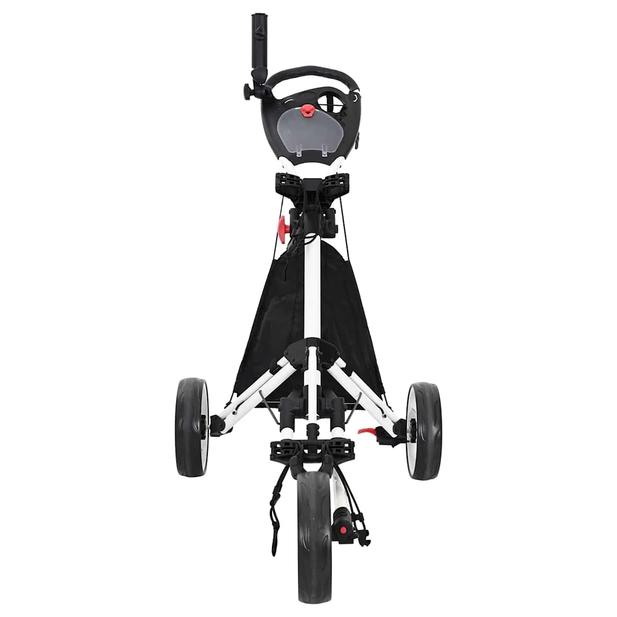 Golf Trolley Sort og Hvid Aluminium Sammenklappelig - Billede 3