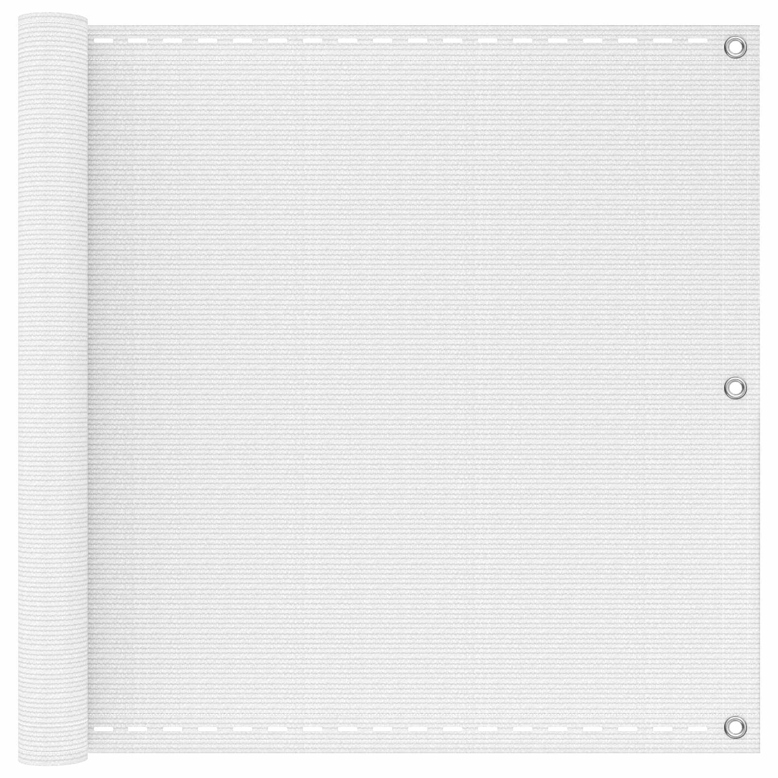 Οθόνη Μπαλκονιού Λευκό 90 x 800 cm HDPE και Αλουμίνιο