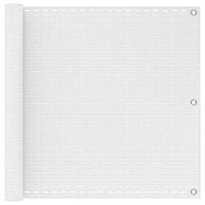 Balkonová clona Bílá 120 x 700 cm HDPE a hliník - obrázek 1
