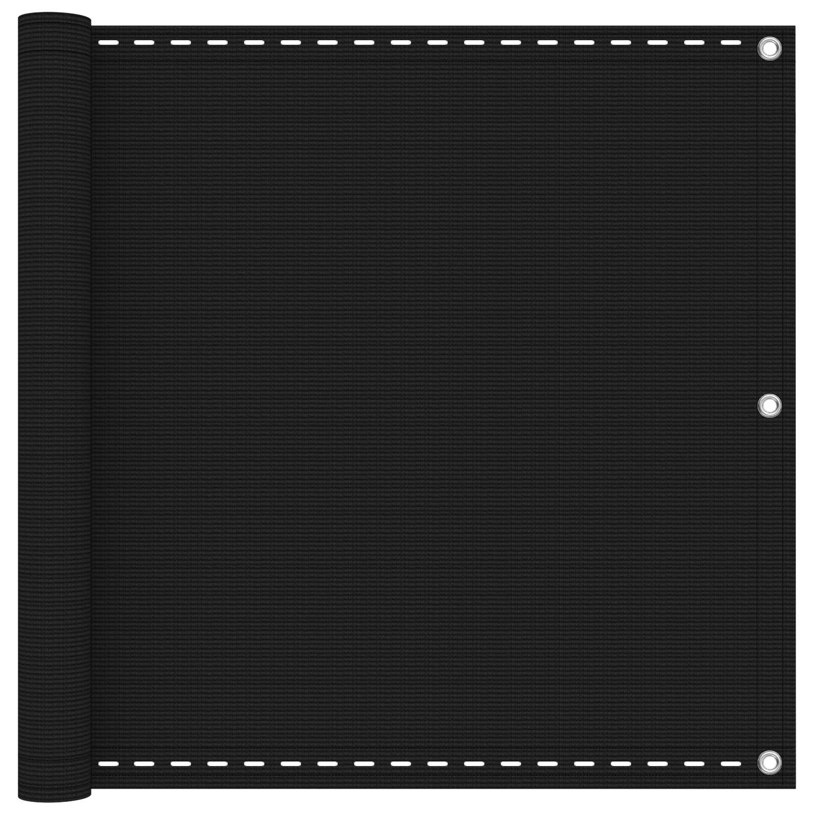 vidaXL Ecran de balcon Negru 120 x 800 cm HDPE și Aluminiu