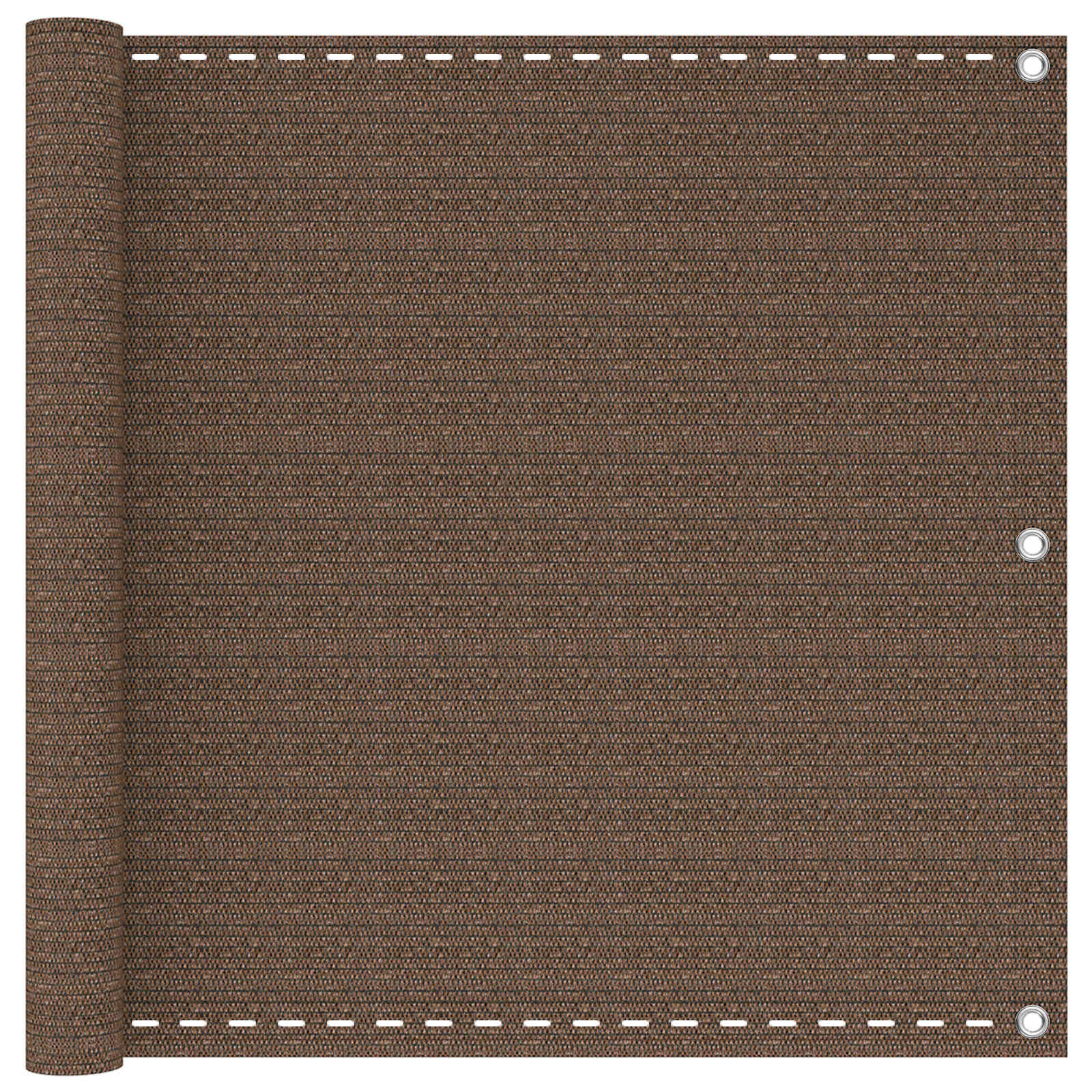 vidaXL Ecran de balcon Maro 120 x 800 cm HDPE și Aluminiu