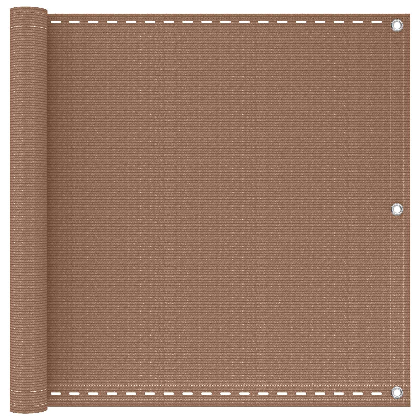 Οθόνη Μπαλκονιού Taupe 90 x 1000 cm HDPE και Αλουμίνιο