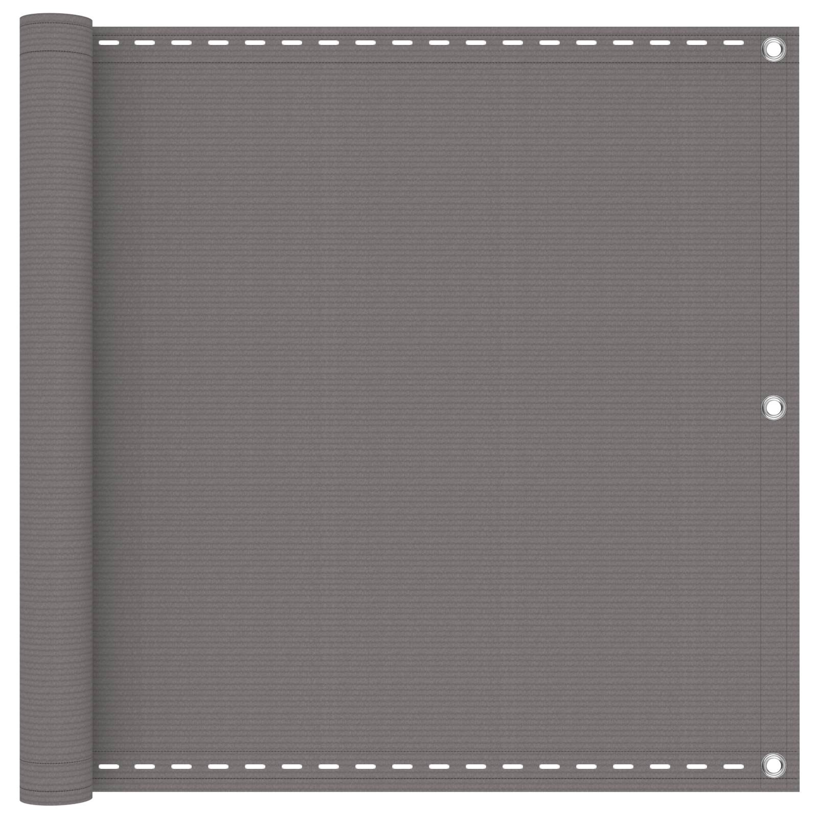 vidaXL Ecran de balcon Gri deschis 90 x 1200 cm HDPE și Aluminiu