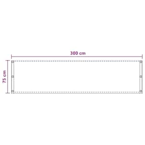 Balkonová clona Písková 75 x 300 cm HDPE a hliník - obrázek 5