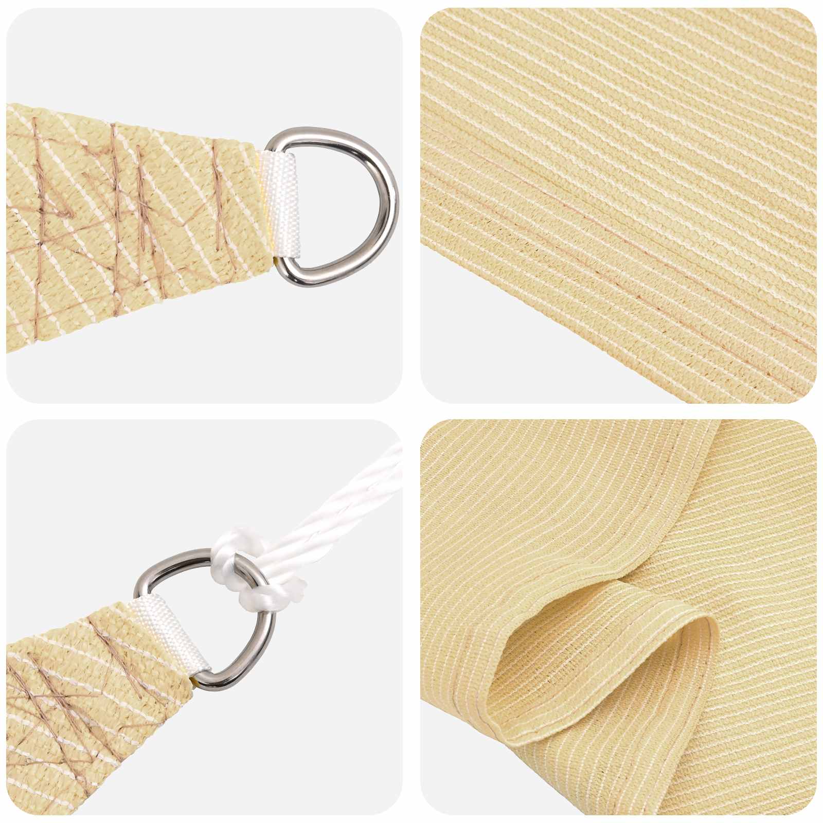 Zonneschaduwzeil Beige 2,5 x 6 m HDPE image 2