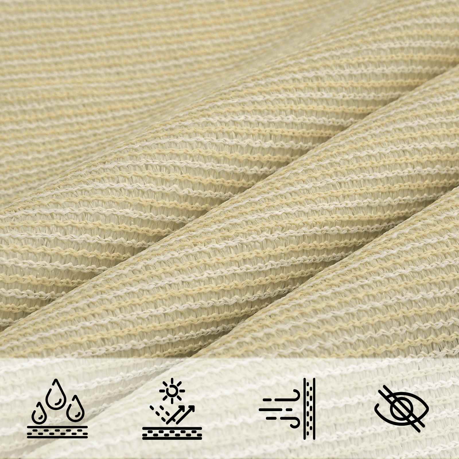 Zonneschaduwzeil Beige 2,5 x 6 m HDPE image 4