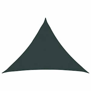 Sluneční plachta 7 x 5 x 5 m HDPE Trojúhelníkový Tmavě zelená - obrázek 1