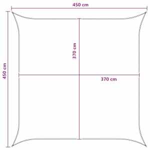 Sluneční plachta Antracitová a bílá 4,5 x 4,5 m HDPE - obrázek 8