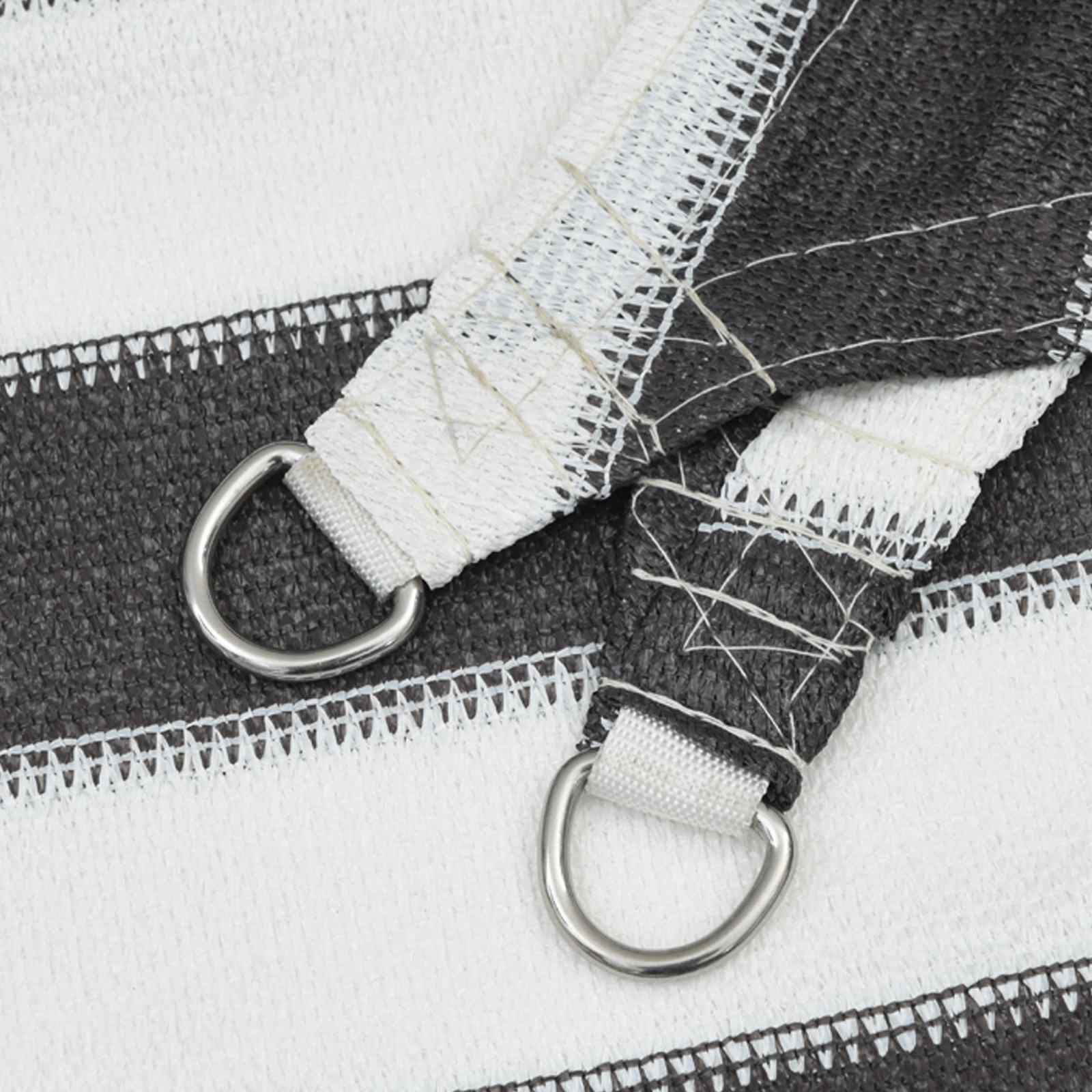 Zonneschaduwzeil Antraciet en Wit 5 x 5 m HDPE image 3