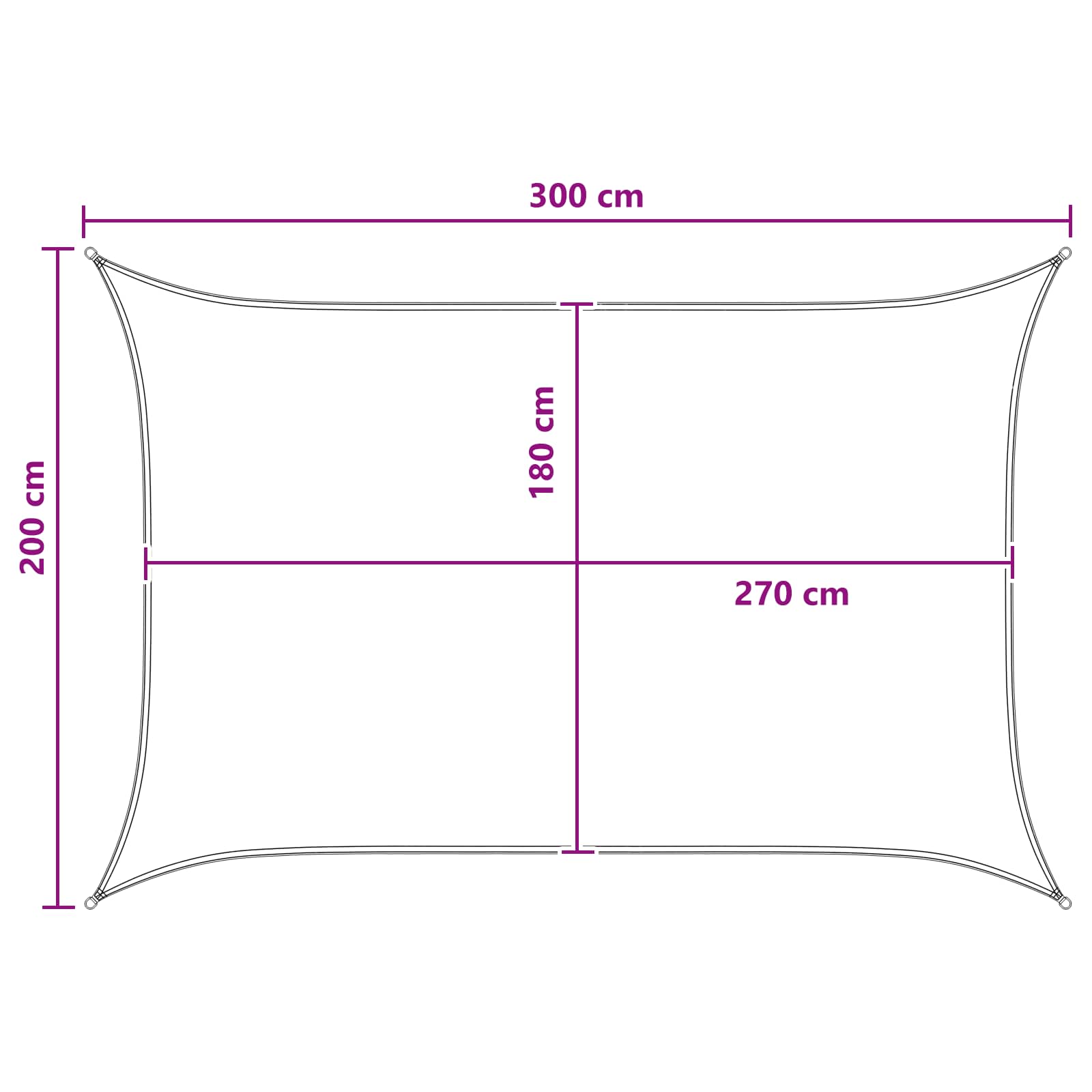 Zonneschaduwzeil Antraciet en Wit 2 x 3 m HDPE image 8