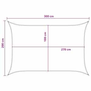 Sluneční plachta Antracitová a bílá 2 x 3 m HDPE - obrázek 8