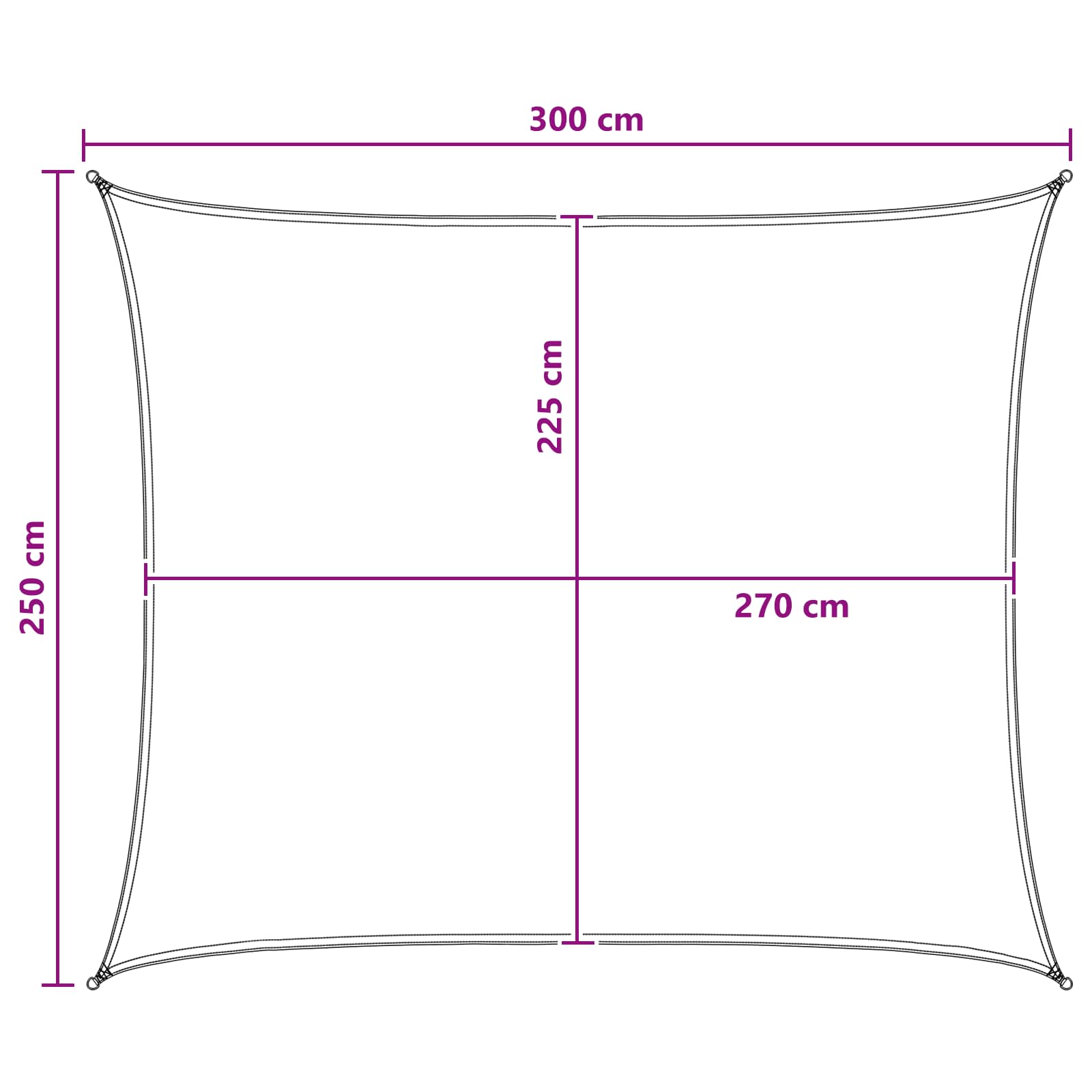 Zonneschaduwzeil Antraciet en Wit 2,5 x 3 m HDPE image 8