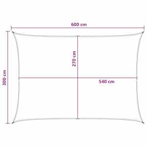 Sluneční plachta Antracitová a bílá 3 x 6 m HDPE - obrázek 8