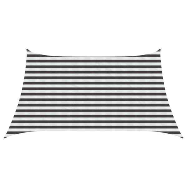 vidaXL P&auml;ikesetelgi sail 3 / 4 x 2 m HDPE Ristk&uuml;lik Anthracite ja valge