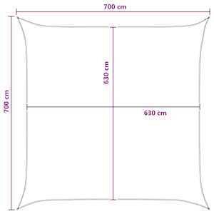 Sluneční plachta Žlutá a bílá 7 x 7 m HDPE - obrázek 8