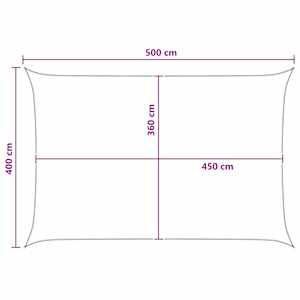Sluneční plachta Žlutá a bílá 4 x 5 m HDPE - obrázek 8