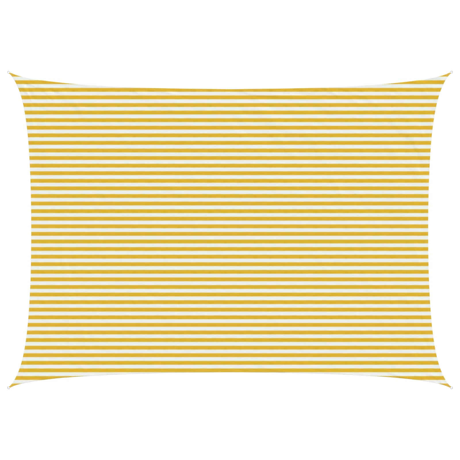 Zonneschaduwzeil Geel en Wit 5 x 7 m HDPE image 1
