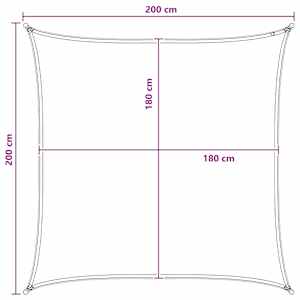 Sluneční plachta Modrá a bílá 2 x 2 m HDPE - obrázek 8