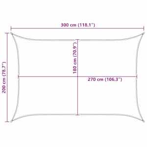 Sluneční plachta Modrá a bílá 2 x 3 m HDPE - obrázek 8